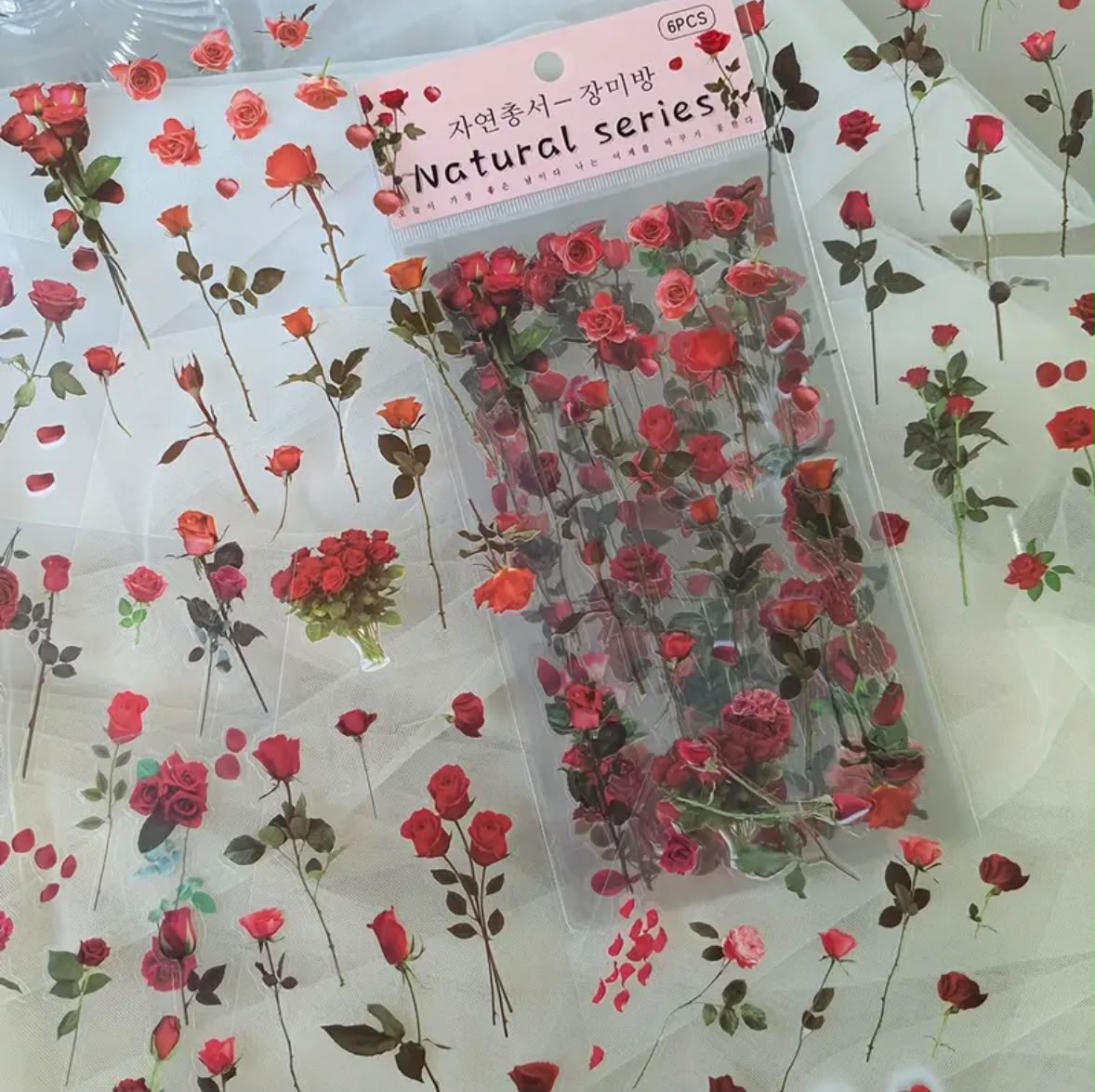 Vintage Botanical Floral PVC Sheets – 6pcs