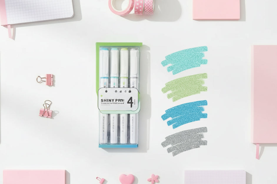 Pastel Sparkle Highlighter Pens